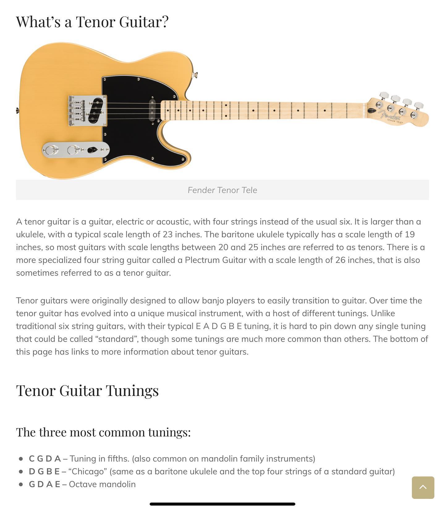 If you’re interested in #TenorGuitar you might like this #tunings page I put together at PapaDafoe.com